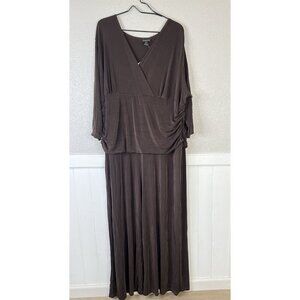 Citiknits Slinky Liquid Knit Stretchy Jumpsuit Brown Size 3X NEW Classic Stretch